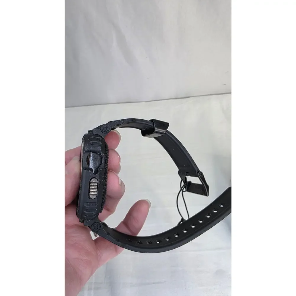 Black Watch Band Compatible w Apple Watch Series 11/10 46mm for Men M1 Rugged